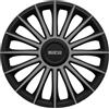 Sparco Set 4 copricerchi 16 pollici copriruota auto Treviso SPC1693BKGR nero grigio