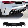 IDENUONA Paraurti posteriore con labbro diffusore per BMW Serie 1 F40 M Sport 2019-2024 Nero
