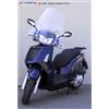 BRIXIAMOTO FABBRI parabrezza moto trasparente TOP ALTO compatibile con KYMCO PEOPLE S 250 2006-2007