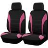 MNBHJGR Coprisedili per Auto, per Ford Fiesta Titanium 2005-2020 2021 2022 2023 2024 Coprisedili Auto Anteriore, Set Copri-Sedile per Guidatore e Passeggero,D Pink