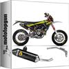 MOTOTOPGUN arrow scarico completo + collettore omologato open thunder alluminio nero fondello carby compatibile con fantic motor xef/xmf 125 2024 mototopgun