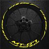 SYMWBD Adesivi Cerchioni Adesivo Riflettente Per Cerchioni Moto Per YAMAHA MT07 MT-07 MT 07 Da 17 Pollici, Adesivi Per Mozzi Ruota, Strisce Impermeabili Set di Strisce Cerchi Moto(Oro)