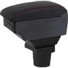 EVEKHAHHRB per Hyundai per I10 2024 Bracciolo Centrale per Auto con Portabicchieri USB Bracciolo Centrale Poggiagomiti Bracciolo Centrale(B-Black Red Line)