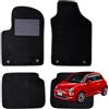 W-Parts Serie 4 TAPPETI - TAPPETINI in Moquette Neri su misura per FIAT 500 dal 2013 Anche Hybrid con battitacco Cucito, Bottoni di Fissaggio e Striscia Antiscivolo (Senza Logo Vettura)
