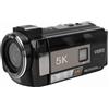 KIMISS Videocamera Videocamera Registratore per Fotocamera Digitale Touchscreen da 3 Pollici 5K HD 56MP Zoom 18X Visione Notturna Videocamera per con Paraluce per Microfono