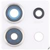 Generico Ricambio Compatibile con XIAOMI REDMI NOTE 13 PRO 5G 2312DRA50C 2312CRAD3C vetro posteriore vetrino scocca lente obbiettivo con Cornice RING rear fotocamera BACK camera (Bianco)