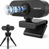 Generic Webcam Full HD 1080P con microfono, fotocamera USB Plug & Play per PC e laptop, webcam con riduzione del rumore con copertura privacy e treppiede