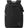 Generico Compatibile con lo zaino for laptop con fotocamera BAGSMART da donna con copertura antipioggia e cinghie for treppiede(Black)