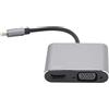 Akozon Hub Tipo C con Display HD 4K con Dock per Laptop Multiporta VGA USB 3.0
