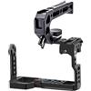 ZHFGJKSO Gabbia for fotocamera con manico in legno compatibile con Sony FX3 FX30, telaio in lega di alluminio(FX30 Cage Kit4)