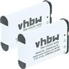 vhbw 2x batteria compatibile con Casio Exilim EX Serie EX-H15 HI-Zoom, EX-FH100, EX-H20G, EX-H10 fotocamera (1300mAh, 3,6V, Li-Ion)