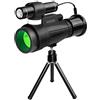 Generic Binocolo ad Alta Potenza, Telescopio Monoculare 12x50, Telescopio Monoculare Alto Compatto con Lente Prismatica HD BAK4 Monoculare WiFi con Adattatore Smartphone Adulti Bambini Bird Watching Interni