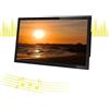 HaDLaM Cornici per foto digitali da 24 pollici, cornice elettronica, lettore pubblicitario montato a parete, supporto schermo digitale LED ad alta definizione 1080p, riproduzione sincrona di musica e immagi