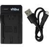 vhbw caricabatterie USB compatibile con Hitachi PV-DV100, PV-DV100K, PV-DV200, PV-DV200K batterie di videocamera, reflex - Stazione di ricarica