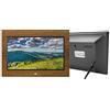 Generic Cornice Digitale, Cornice Digitale LCD LED 10 Pollici, Display IPS 1024x600 Full HD 16:9 - Macchina Pubblicitaria Elettronica in Legno - Lettore Musica/Video/Immagini