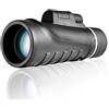 Generic Binocolo ad Alta Potenza, Telescopio Monoculare 12x42, Obiettivo Portatile Monoculare Compatto con Monocolo con Adattatore Smartphone e Treppiede Adulti Bambini Bird Watching Interni/Esterni
