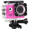 DIGNIFE Action Camera, Mini Sport Action Camera WiFi Ultra HD 4K 1080p 16 Megas Videoregistratore impermeabile DVR. Telecamere di registrazione video del casco della videocamera(Pink)