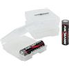 Ansmann 4000740-590-1 - Scatola portabatteria per batterie AAA Micro & AA Mignon e batterie, pratica scatola per la protezione e il trasporto, per 4 batterie, confezione da 3 pezzi