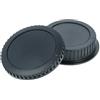 vhbw set di copriobiettivi compatibile con Canon EOS 1100D, 1000D, 1D, 20D, 30D, 350D, 400D fotocamera - Tappo posteriore e per corpo macchina nero