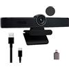 AUBEST Webcam, Webcam EPTZ 4K 8MP con inquadratura automatica Webcam for PC USB con microfoni e altoparlante Zoom digitale 5X Web cam EPTZ 120° FOV(1080P60fps Webcam)