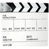 AMSLSIU Accessorio per ciak di film Piastra di segnaletica universale Motivo stampato Ciak per regista di riprese video Raccordi, grande bianco cinese, 30 * 27 cm