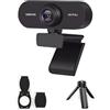YIGZYCN 1 set di webcam e supporto con copertura per la privacy che offre video 1080p/2K/4K per conferenze remote e live streaming webcam USB