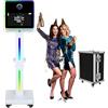 PAAFNN Macchina fotografica DSLR per selfie da 15,6 pollici, portatile, con touch screen, con custodia da volo, cabina fotografica a specchio con luce RGB per eventi di festa di nozze (macchina per cabina