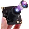 Hotpet Mini videocamera USB 4K Webcam con 170 gradi, fotocamera Web Ultra HD 2160P con cavo IMX317 Boîtier e alluminio Minicam Webcamera UVC Supporto, Plug & Play Per Windows, Android, Mac, Linux