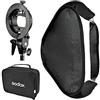 GODOX Softbox con staffa tipo S Bowens S Mount Holder pieghevole Mini Size 8080 cm Soft Box Kit per Flash Camera Studio Fotografia