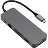 Hosie Hub Multiporta di USB C, 4K PD Che Carica Velocemente la Trasmissione Veloce del Mozzo di VGA di USB C della Lega di Alluminio per il Proiettore