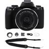 RASTKY Videocamera 4K 75MP, Fotocamera Mirrorless con Doppio, Zoom Ottico e WiFi, Flash Esterno, per Fotografia di Viaggio Vlog con 19 Filtri, Batteria 3000mAH