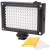 CamKpell 96 Faretto per luce di riempimento a selfie portatile a luce video a LED con hotshoe per fotocamera cellulare smartphone - Nero