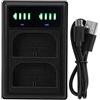 Akozon Caricatore per Fotocamera a Doppia Porta con Doppio Display e Doppio Dock per Batteria per Fotocamera LP - E6/E6N