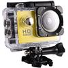 Tosuny Mini macchina fotografica sportiva DV, Macchina fotografica d'azione esterna impermeabile Videocamera HD 1080P, Schermo ad alta definizione da 2 pollici, Ideale per attività all'aperto(giallo)