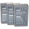 vhbw 3x Batteria 900mAh compatibile con Olympus OM-D E-M5 Mark III fotocamera sostituisce BLS-50