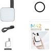 Kavolet Luce Magnetica per Selfie M42, Lampada di Riempimento a LED Compatta con Specchio per Serie 12-16, Luce Fotografica CRI95+ Uso Interno Ed Esterno