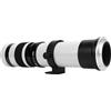 LICAEVEY Lente Teleobiettivo della Fotocamera per la Fotocamera a Montaggio RF, Focus Manuale da F8.3 a F16 da 420 a 800 Mm Lenti per Fotocamera, Tutta la Costruzione in Metallo (WHITE)