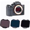 Kase Kit di filtri ND 3 in 1 con clip ND8 + ND64 + ND1000 per fotocamere Sony E-Mount Full Frame A7RV A7RIV A7RIII A7III A7SIII A7C FX3