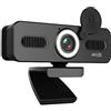 OUTFYT Webcam 4k USB 1080P Web Camera con microfono Cam for PC Computer portatile Mini videocamera copertura for webcam, Guardia del flusso(4K)