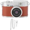 CHEOTIME Mini fotocamera portachiavi 1,47 pollici 2K FHD video 2MP foto, videoregistratore tascabile, schermo a colori integrato con 4 filtri Flash LED ricaricabile piccola fotocamera (Brown)