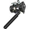 SXRQ Doppio treppiede panoramico testa fluida piccola Pan Tilt piastra a sgancio rapido e maniglia per DSLR e piccole videocamere trascinamento fluido