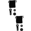 Housoutil 4 Set Kit Obiettivo Fotocamera Telefono 3 in 1 Obiettivo Grandangolare Macro Borsa Clip Universale