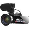 YFDGD 4K Ultra HD Videocamera Vlogging Camera for 3.0 pollici 48MP Zoom digitale 18X Wifi Webcam Camcorder Live Streaming Scatta Nitida Fluida(Standard-01,With Mic)