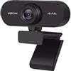 TIEOAXFT Webcam 4K 1080P Mini telecamera 2K Full HD con microfono 30fps USB Web Cam for auto PC Laptop Videocamera for riprese(480p)