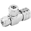 EVTSCAN Sistema acquario Regolatore di CO2 Valvola di ritegno a spillo Contatore di bolle Accessorio per acquario(Double-head)