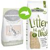 Greenwoods Lettiera per Gatti biodegradabile, 2 x 30 l, Realizzata in Fibre vegetali Naturali al 100%, assorbe Fino a 7 Volte Il Suo Peso, compostabile e Senza Polvere, Mini Paletta e Spazzola
