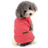 Ranphy, maglietta a righe in cotone, per cani di piccola taglia, taglia XXL, colore rosso