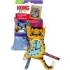 KONG Artz Cats - Giocattoli per gatti scoppiettanti con erba gatta, nastro e coda (Dali/Van Gogh)