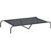 vidaXL Hondenmand verhoogd 130x80x20 cm textiel en staal zwart