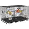 PawHut Gabbia per canarini e pappagallini 30x18x18 Nero